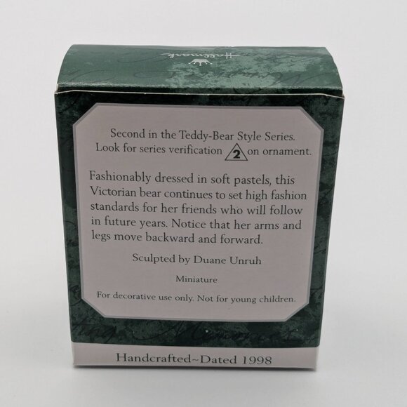 Hallmark Keepsake Teddy-Bear Style 1998, 2nd in Series, Victorian Style Ornament - Picture 8 of 10